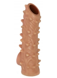 Телесная насадка с шипами и открытой головкой Nude Sleeve L - 14 см. - KOKOS - в Северске купить с доставкой