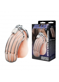 Металлическая клетка Prisoner Cock Сage с замком - BlueLine - купить с доставкой в Северске