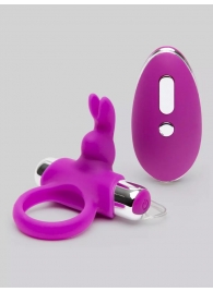 Лиловое виброкольцо с пультом ДУ Remote Control Cock Ring - Happy Rabbit - в Северске купить с доставкой