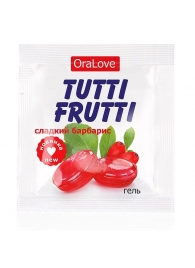 Гель-смазка Tutti-frutti со вкусом барбариса - 4 гр. - Биоритм - купить с доставкой в Северске