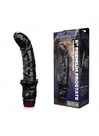 Черный вибромассажер простаты 6  Premium Prostate Massager - BlueLine - в Северске купить с доставкой