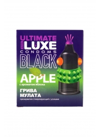 Черный стимулирующий презерватив  Грива мулата  с ароматом яблока - 1 шт. - Luxe - купить с доставкой в Северске