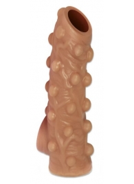 Телесная насадка с бугорками и открытой головкой Nude Sleeve S - 10 см. - KOKOS - в Северске купить с доставкой