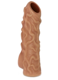 Телесная насадка с венками и открытой головкой Nude Sleeve S - 10 см. - KOKOS - в Северске купить с доставкой