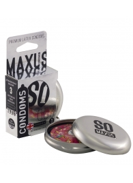 Экстремально тонкие презервативы в железном кейсе MAXUS Extreme Thin - 3 шт. - Maxus - купить с доставкой в Северске