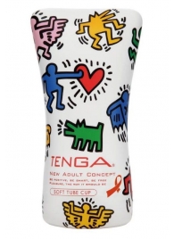 Мастурбатор-туба Keith Haring Soft Tube CUP - Tenga - в Северске купить с доставкой