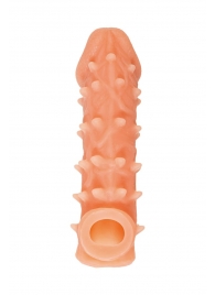 Телесная закрытая насадка с пупырышками Cock Sleeve Size L - 17,6 см. - KOKOS - в Северске купить с доставкой