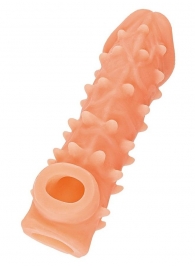 Телесная закрытая насадка с пупырышками Cock Sleeve Size L - 17,6 см. - KOKOS - в Северске купить с доставкой