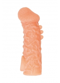 Телесная закрытая насадка с шершавой головкой Cock Sleeve Size M - 15,6 см. - KOKOS - в Северске купить с доставкой