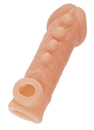 Телесная закрытая насадка с шишечками Cock Sleeve Size S - 13,8 см. - KOKOS - в Северске купить с доставкой