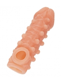 Телесная закрытая насадка с шариками Cock Sleeve Size S - 13,8 см. - KOKOS - в Северске купить с доставкой