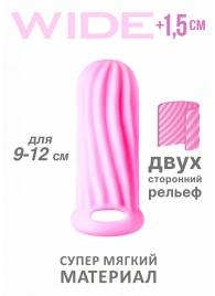 Розовый фаллоудлинитель Homme Wide - 11 см. - Lola Games - в Северске купить с доставкой