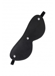 Черная кожаная маска Anonymo с мягким подкладом - ToyFa - купить с доставкой в Северске