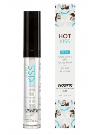 Блеск для губ Hot Kiss Coconut с ароматом кокоса - 7 мл. - Exsens - купить с доставкой в Северске