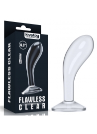 Прозрачный стимулятор простаты Flawless Clear Prostate Plug - 15 см. - Lovetoy - в Северске купить с доставкой