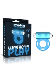 Голубое, светящееся в темноте эрекционное виброкольцо Lumino Play Vibrating Penis Ring - Lovetoy - в Северске купить с доставкой