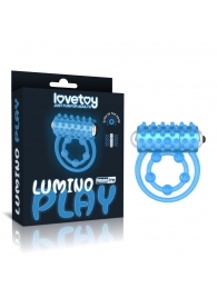 Голубое, светящееся в темноте виброкольцо Lumino Play Vibrating Penis Ring - Lovetoy - в Северске купить с доставкой