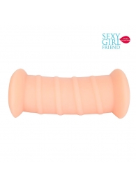 Телесный вибромастурбатор-вагина с комплектом эрекционных колец - Bior toys - в Северске купить с доставкой