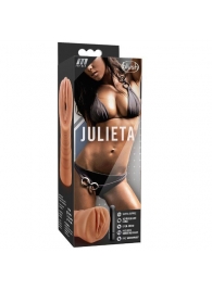 Мастурбатор-вагина цвета карамели Julieta с вибрацией - Blush Novelties - в Северске купить с доставкой