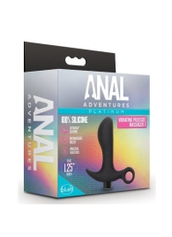 Черный анальный вибратор Silicone Vibrating Prostate Massager 01 - 10,8 см. - Blush Novelties - в Северске купить с доставкой