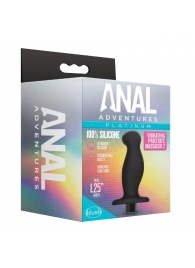 Черный анальный вибромассажёр Silicone Vibrating Prostate Massager 02 - 10,8 см. - Blush Novelties - в Северске купить с доставкой