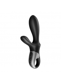Черный анальный вибратор Heat Climax+ с функцией нагрева - 20,6 см. - Satisfyer - в Северске купить с доставкой