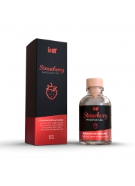 Массажный гель с ароматом клубники Strawberry - 30 мл. - INTT - купить с доставкой в Северске