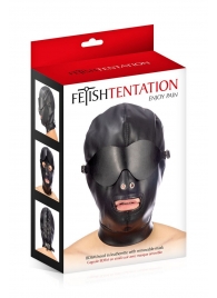 Маска-шлем с отверстием для рта и съемными шорами - Fetish Tentation - купить с доставкой в Северске