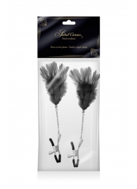 Зажимы для сосков с черными перьями Sweet Caress Feather Nipple Clumps - Sweet Caress - купить с доставкой в Северске