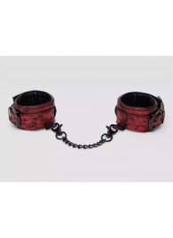 Красно-черные наручники Reversible Faux Leather Wrist Cuffs - Fifty Shades of Grey - купить с доставкой в Северске
