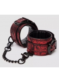 Красно-черные наручники Reversible Faux Leather Wrist Cuffs - Fifty Shades of Grey - купить с доставкой в Северске