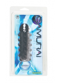 Дымчатая стимулирующая насадка с закрытой головкой SAMURAI PENIS SLEEVE BLACK - 14,5 см. - NMC - в Северске купить с доставкой