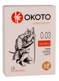 Тонкие презервативы OKOTO Thin Extra Soft - 3 шт. - Sitabella - купить с доставкой в Северске