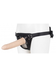 Пустотелый страпон Harness CLASSIC с бандажом - 19,5 см. - LOVETOY (А-Полимер) - купить с доставкой в Северске