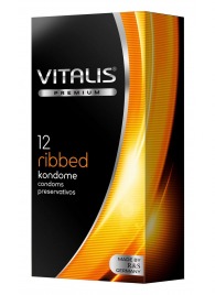 Ребристые презервативы VITALIS PREMIUM ribbed - 12 шт. - Vitalis - купить с доставкой в Северске
