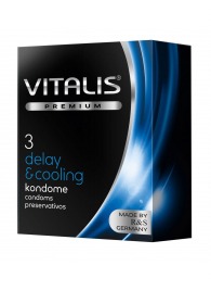 Презервативы VITALIS PREMIUM delay   cooling с охлаждающим эффектом - 3 шт. - Vitalis - купить с доставкой в Северске