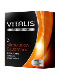 Презервативы VITALIS PREMIUM stimulation   warming с согревающим эффектом - 3 шт. - Vitalis - купить с доставкой в Северске