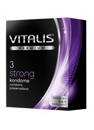 Презервативы с утолщенной стенкой VITALIS PREMIUM strong - 3 шт. - Vitalis - купить с доставкой в Северске