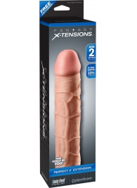 Телесная насадка Fantasy X-tensions Perfect 2  Extension - 20,3 см. - Pipedream - в Северске купить с доставкой