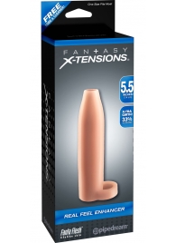 Насадка-расширитель с кольцом для подхвата мошонки Real Feel Enhancer - 14 см. - Pipedream - в Северске купить с доставкой