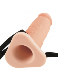 Телесный реалистичный фаллоимитатор с полостью Silicone Hollow Extension - 20 см. - Pipedream - купить с доставкой в Северске
