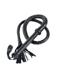 Длинный кожаный кнут с хлопушками на конце - ToyFa - купить с доставкой в Северске