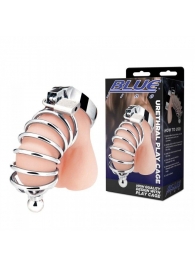 Серебристая клетка для члена Urethral Play Cage - BlueLine - купить с доставкой в Северске