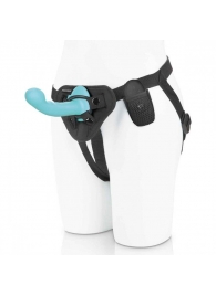 Голубая изогнутая насадка 6in Remote Control Ripple P-Spot G-Spot на черных трусиках - 16 см. - Pegasus - купить с доставкой в Северске