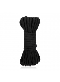 Черная хлопковая веревка для связывания Bondage Rope - 10 м. - Lux Fetish - купить с доставкой в Северске