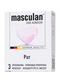 Супертонкие презервативы Masculan Pur - 3 шт. - Masculan - купить с доставкой в Северске
