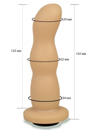 Телесная рельефная насадка Harness - 14,2 см. - LOVETOY (А-Полимер) - купить с доставкой в Северске
