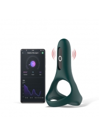 Изумрудное виброкольцо Magic Motion Rise с подхватом мошонки - Magic Motion - в Северске купить с доставкой