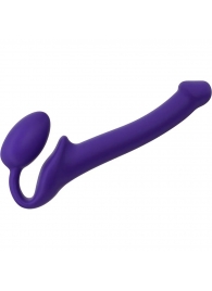 Фиолетовый безремневой страпон Silicone Bendable Strap-On - size S - Strap-on-me - купить с доставкой в Северске