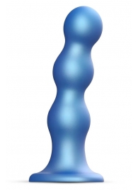 Голубая насадка Strap-On-Me Dildo Plug Balls size S - Strap-on-me - купить с доставкой в Северске